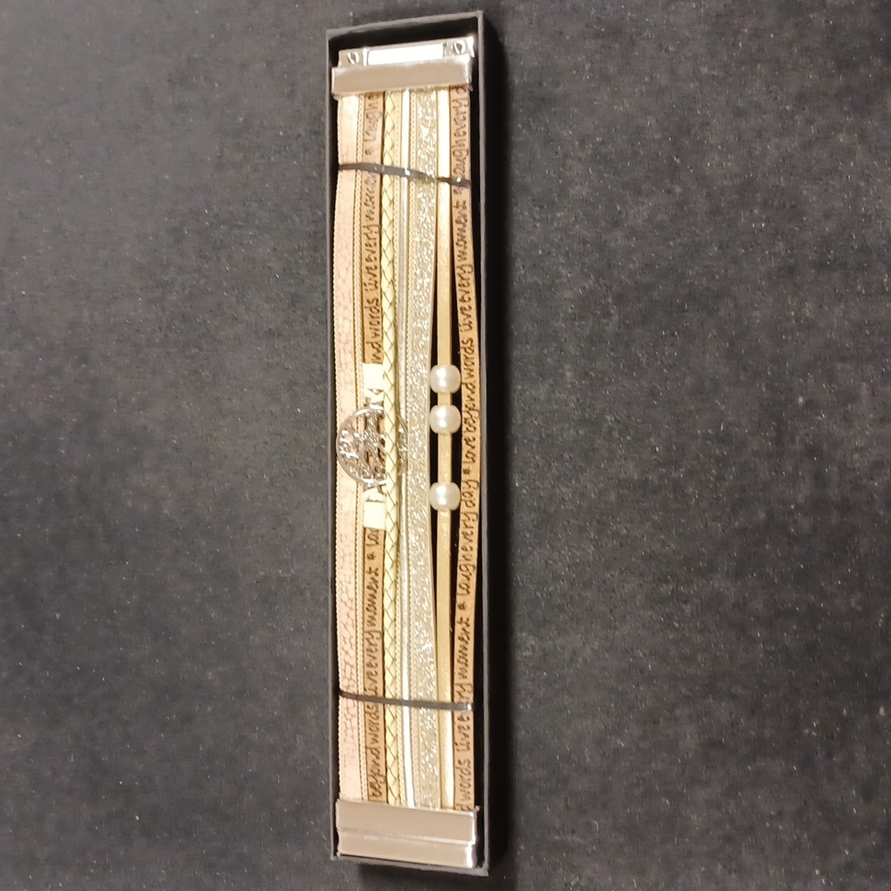 Fashion inspirational wrap bracelet